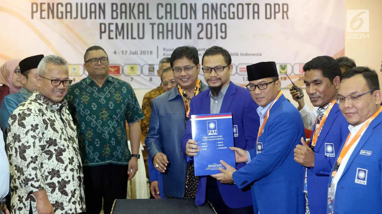 PAN Daftarkan 575 Bakal Caleg ke KPU