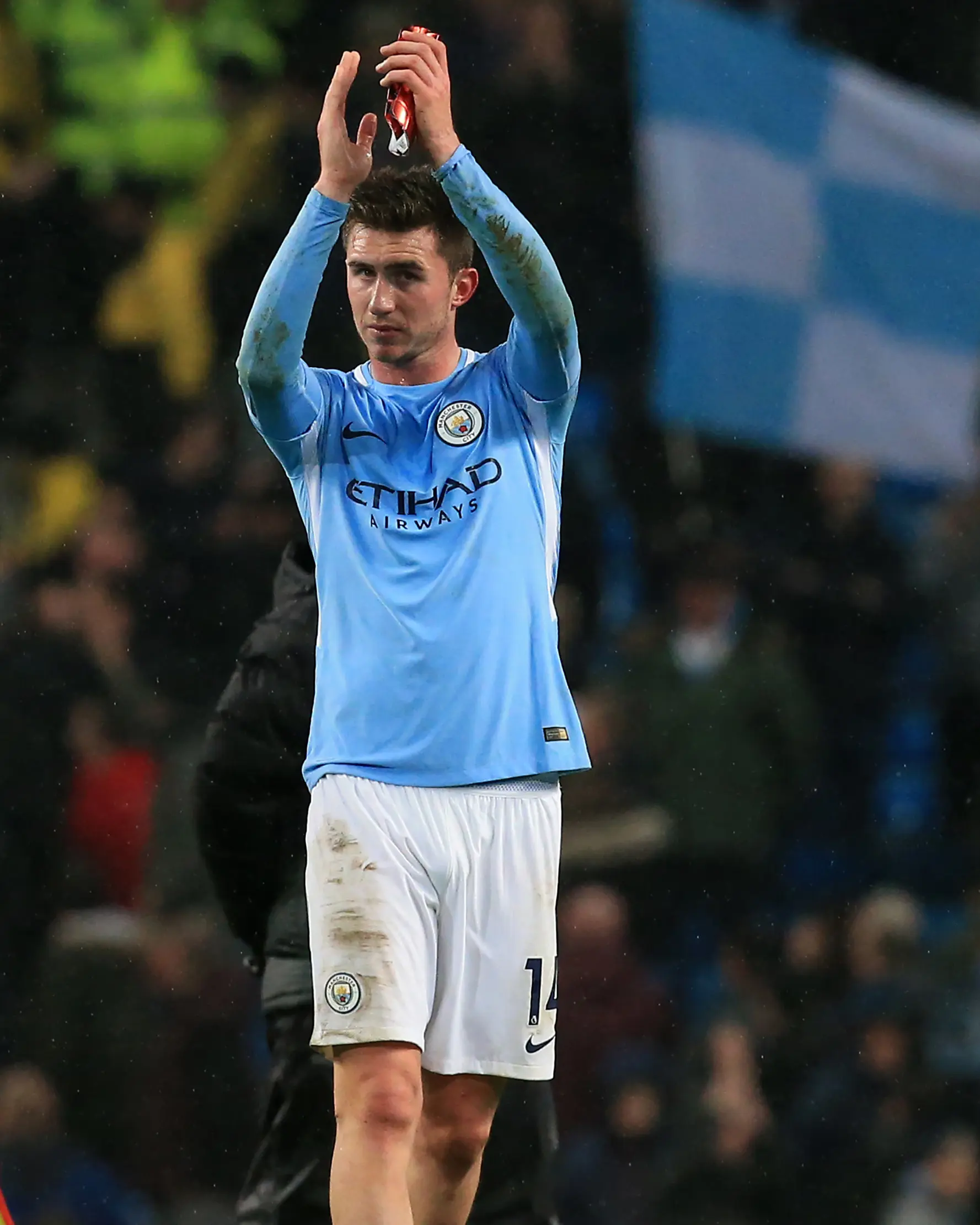 Dibeli Januari 2018, bek Aymeric Laporte jadi pemain termahal sepanjang masa Manchester City. (AFP Photo/Lindsay Parnaby)