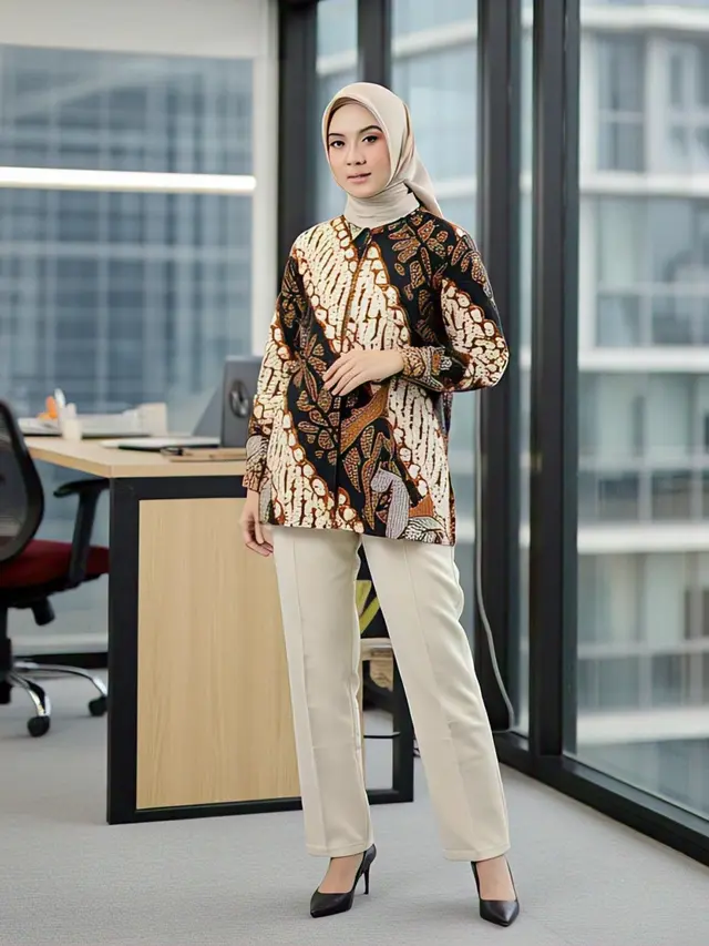 Model Baju Batik Terbaru 2025 Wanita Berhijab