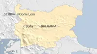 Lokasi ledakan pabrik behan peledak di Bulgaria. (BBC)