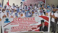 Gema Sandi Gorontalo saat Mendeklarasikan Sandiaga Uno menjadi Presiden pada Pemilu 2024 (Arfandi Ibrahim/Liputan6.com)