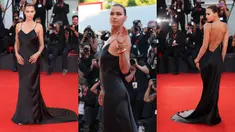 Irina Shayk adalah gambaran keanggunan saat mantan kekasih, Bradley Cooper itu menghadiri pemutaran perdana L'immensit di Venice Film Festival 2022 (Kolase AP Photo)