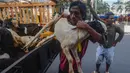 Penjualan hewan kurban di kawasan Pasar Tanah Abanh meningkat sebesar 100 persen dibandingkan tahun. (merdeka.com/Arie Basuki)