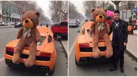 Boneka beruang ini akan diberikan pemilik Lamborghini Gallardo saat melamar kekasih.