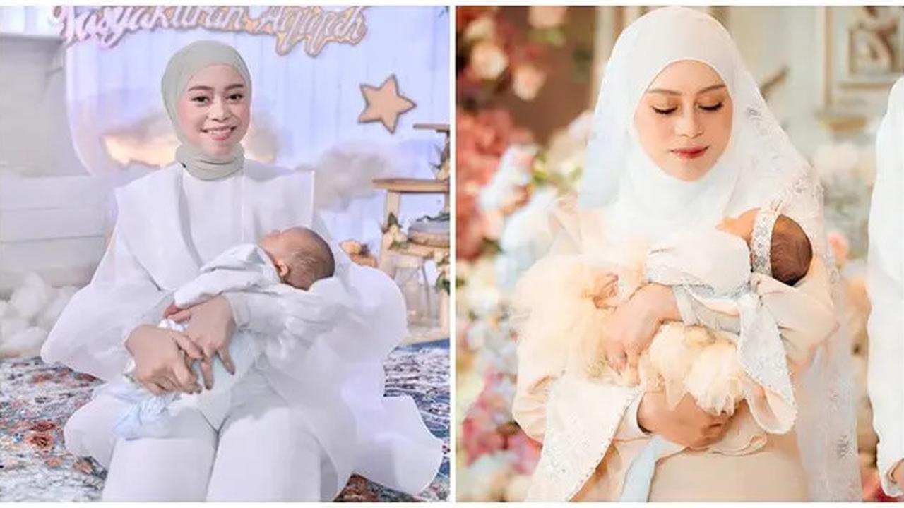 6 Potret Beda Penampilan Lesti Kejora di Akikah Anak Pertama dan Kedua, Memesona