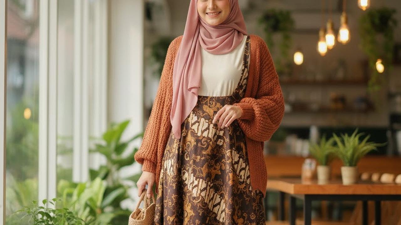 8 Model Gamis Kombinasi Cardigan Terbaru di 2025, Variasi Gaya yang Anti Gagal