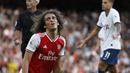 Matteo Guendouzi awalnya merupakan pemain andalan Arteta. Namun, semua berubah ketika insiden Guendouzi mencekik Neil Maupay saat Arsenal kalah 2-1 atas Brighton pada musim 2019/20. Ia dihukum dengan melakukan latihan terpisah dan pada musim berikutnya dipinjamkan ke Herta Berlin. (AFP/Ian Kington)
