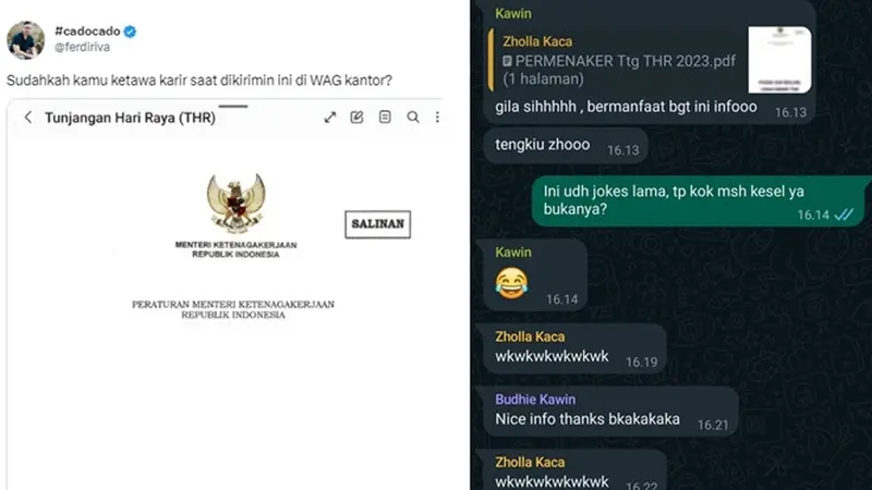 7 Chat Grup WhatsApp Usai di-Prank soal THR Ini Responnya Bikin Tepuk Jidat