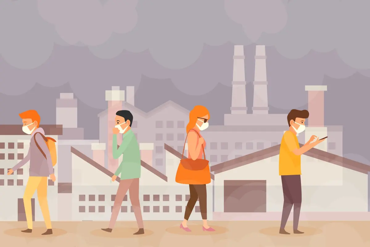 Ilustrasi polusi udara