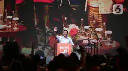 Prabowo Subianto hadir pada deklarasi dukungan dari PSI bersama sejumlah elite parpol di KIM. (Liputan6.com/Faizal Fanani)