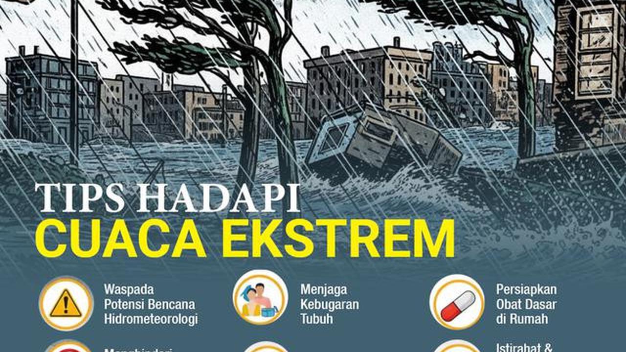 Infografis Tips Hadapi Cuaca Ekstrem. (Liputan6.com/Abdillah/Gotri)