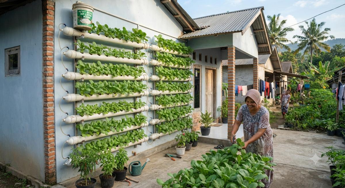Cara Membuat Kebun Sayur di Rumah yang Tidak Diserang Ulat (AI Generated)