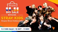 Stray Kids akan tampil dalam acara Shopee Big Sale 11.11 pada 11 November 2020 di lima stasiun TV (Dok. Shopee Indonesia)