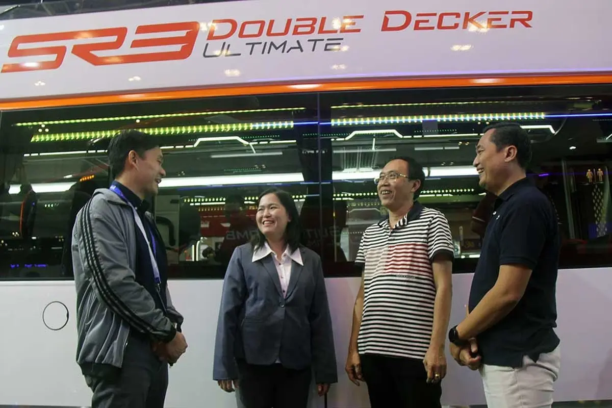 PO. Harapan Jaya hadirkan 3 bus mewah keluaran terbaru di pameran GAIKINDO Indonesia International Auto Show (GIIAS) 2023. (Istimewa).