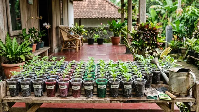 Ide Kebun Kecil dari Gelas Plastik Bekas Lebaran (Foto: Gemini AI)