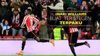 Video kiper Barcelona, Marc-Andre ter Stegen, terpaku saat striker Athletic Bilbao, Inaki Williams, mencetak gol dengan tendangan kerasnya, Kamis (5/1/2017).