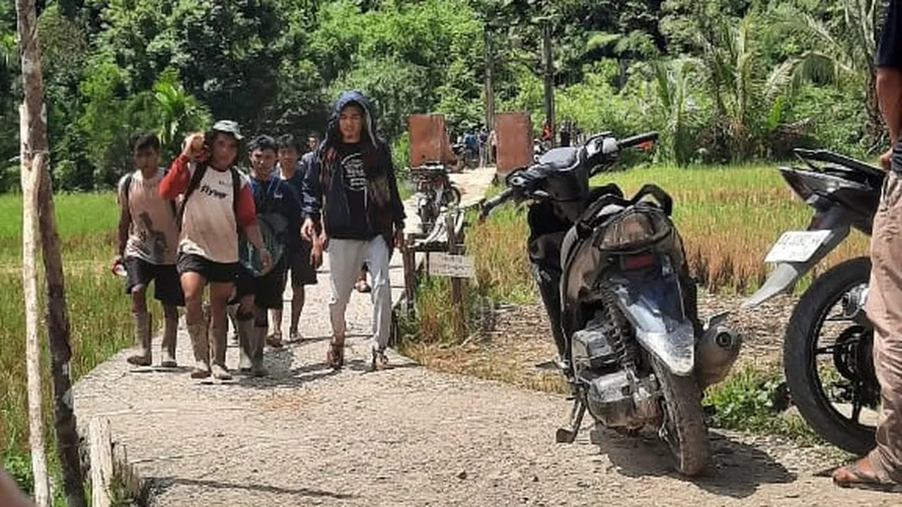 Titik masuk lokasi longsor di Solok. (Liputan6.com/ ist)