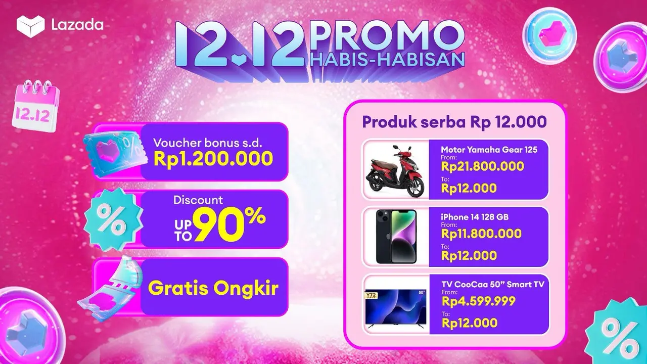 Beli Motor Cuma 12 Ribu? Temukan di Lazada 12.12 Promo Habis-habisan!