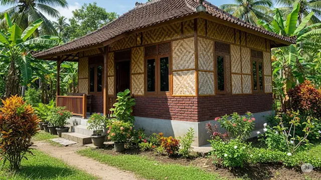 Rumah Tahan Gempa Bata dan Bambu