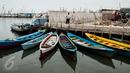 Perahu berjejer di Kampung Akuarium, Penjaringan, Jakarta Utara, Senin (30/1). Pemda DKI rencananya akan merevitalisasi kawasan tersebut menjadi destinasi wisata bahari. (Liputan6.com/Gempur M Surya)