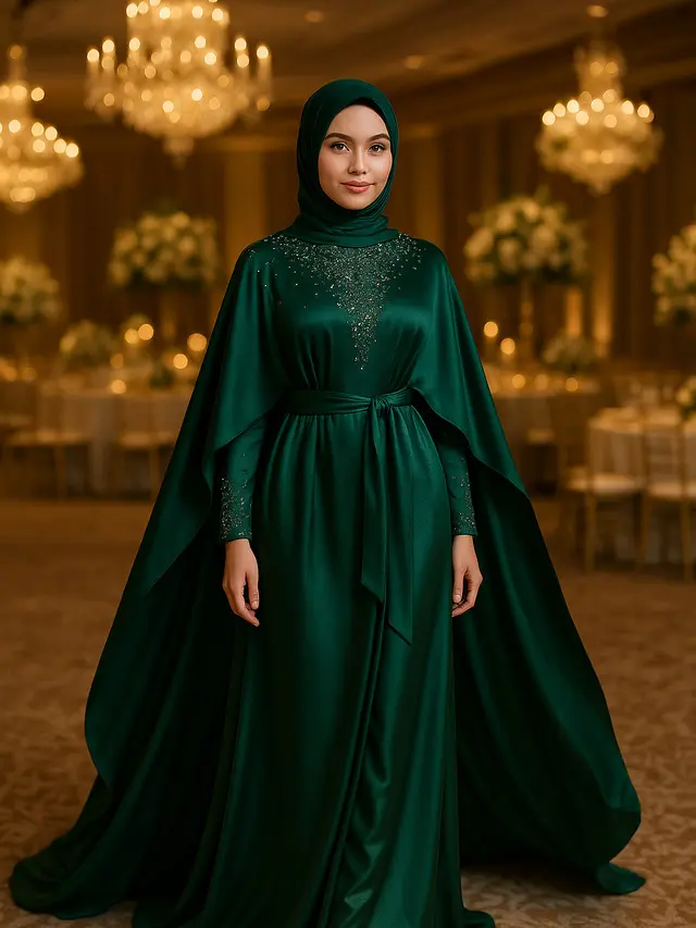 Gamis Kaftan Ikat untuk Pesta Pernikahan