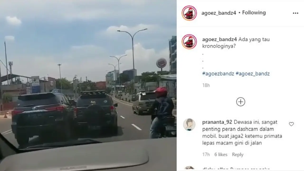 2 SUV Saling Seruduk di Jalan Raya (Instagram @agoez_bandz4)