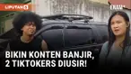 Bikin Konten saat Banjir, 2 TikTokers Diusir Warga di Bandar Lampung