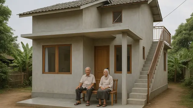 Rumah Sederhana 6x9 untuk Lansia di Kampung (Foto: ChatGPT)