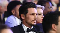 Aktor James Franco menghadiri acara penghargaan Screen Actors Guild (SAG) Awards di Los Angeles, Minggu (21/1). Padahal belakangan ini Franco memilih ‘bersembunyi’ setelah mendapat kecaman atas pelecehan seksual. (Christopher Polk/Getty Images/AFP)