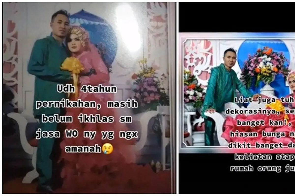 Viral Pengantin Pakai Baju Resepsi Tak Senada Ini Bikin Nyesek