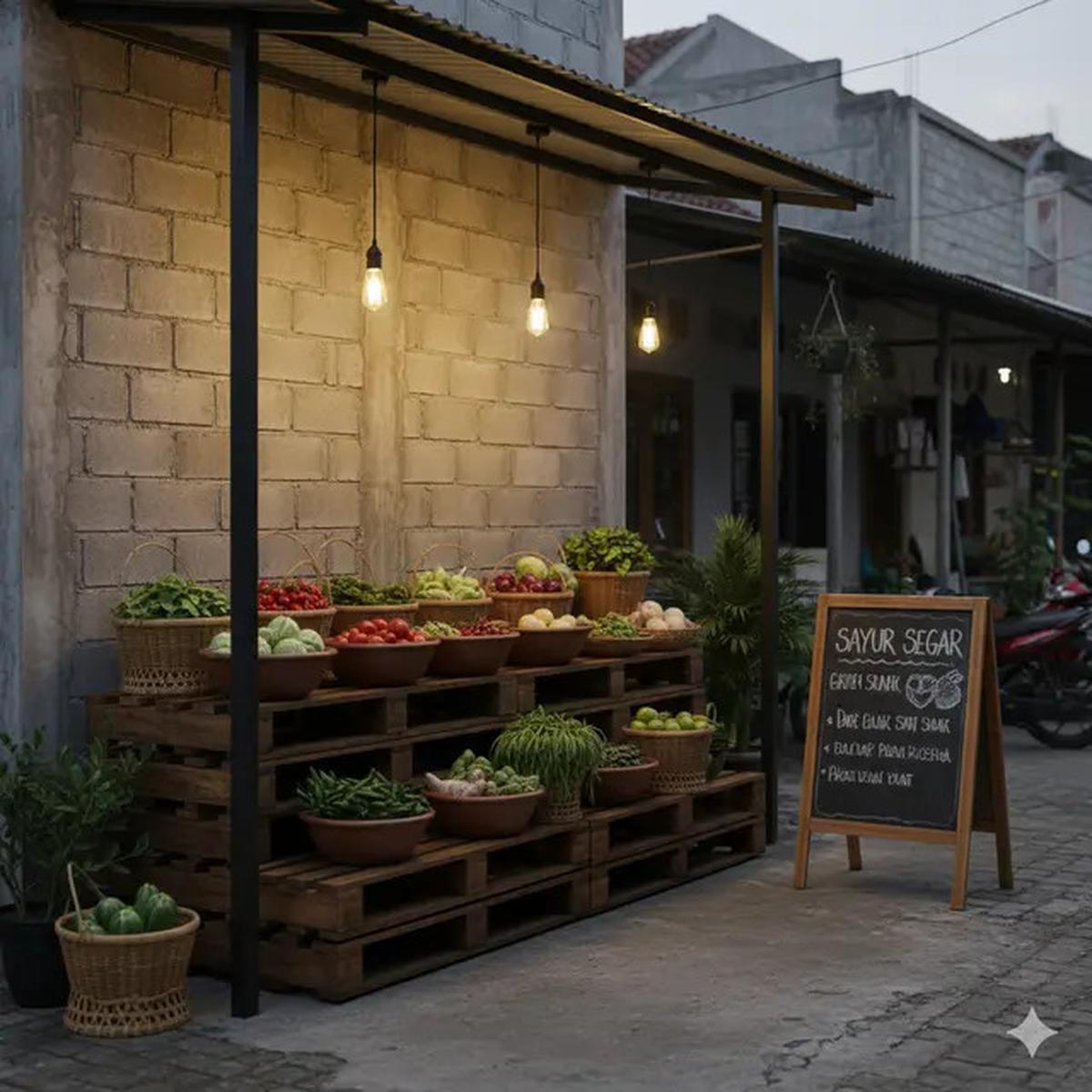 9 Desain Warung Sayur Modern Minimalis, Penataan Rapi dan Menarik