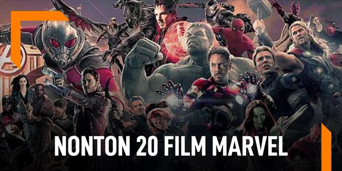 VIDEO: Nonton 20 Film Besutan Marvel, Dibayar 14 Juta