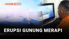 Kembali erupsi, Gunung Merapi menyemburkan awan panas sejauh 1.500 - 2.500 meter dari puncak kawah. Awan panas mengarah ke Barat Daya atau wilayah Kabupaten Megelang.