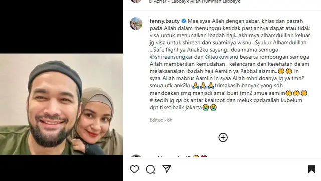figur publik yang menunaikan ibadah haji pada tahun 2022 ini (Foto: Instagram @fenny.bauty)