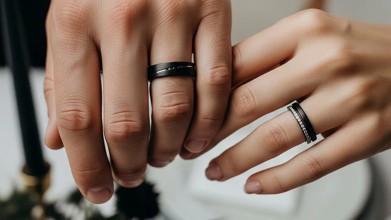 Trend Model Cincin Nikah Hitam 2025