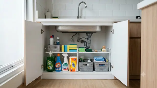 Organizer Bawah Wastafel yang Mudah Ditiru