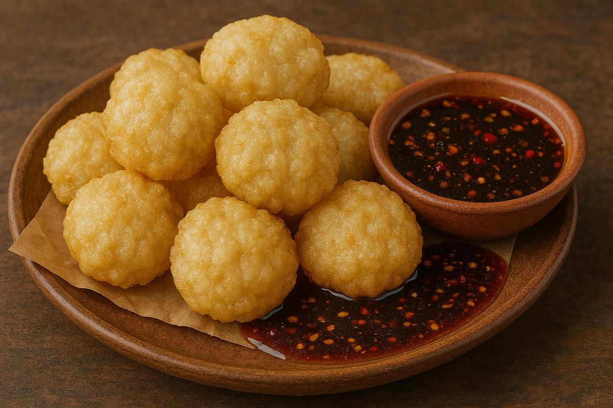 Ilustrasi Cireng Crispy Sambal Rujak Pedas