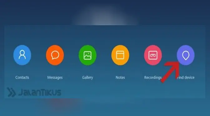 Pilih Find Device. Dok: jalantikus.com