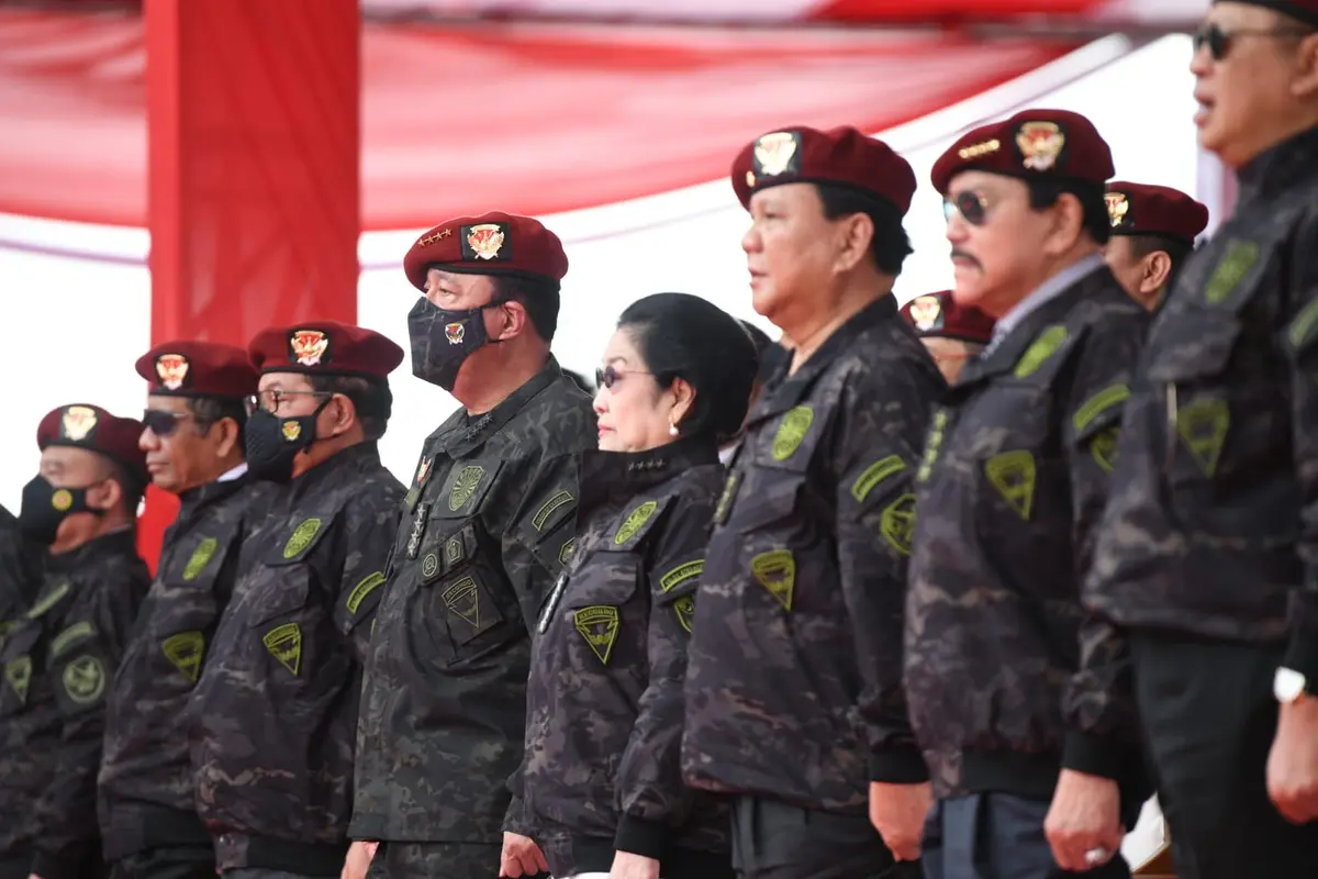 Kepala BIN Budi Gunawan, Presiden ke-5 RI Megawari Soekarnoputri dan Menteri Pertahanan Prabow menghadiri esmikan fasilitas teknologi Medical Intelligence dan pengembangan Smart Campus Sekolah Tinggi Intelijen Negara (STIN)