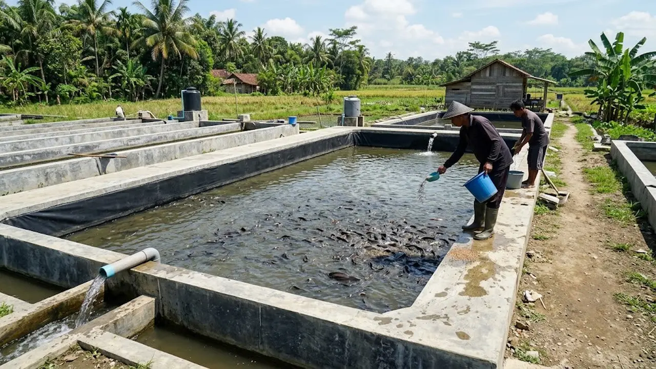 Cara Membuat Kolam Lele yang Tidak Mudah Bocor/AI Generated