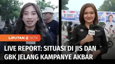 Hari ini merupakan hari terakhir kampanye akbar ketiga pasangan Calon Presiden dan Wakil Presiden. Kami ajak Anda untuk melihat bagaimana persiapan menjelang kampanye akbar di Jakarta International Stadium dan juga persiapan kampanye akbar Prabowo-Gi...