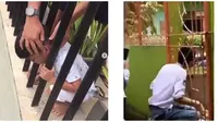 Video Saat Kepala Orang Nyangkut di Pagar Ini Bikin Geleng-geleng (sumber:Instagram dan Twitter/imamdarto dan RecehinAja)