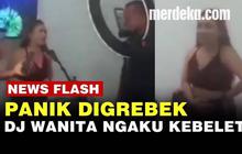 VIDEO: DJ Wanita Ini Sampai Kebelet Pipis Digrebek Polisi saat Live Promo Judi Online