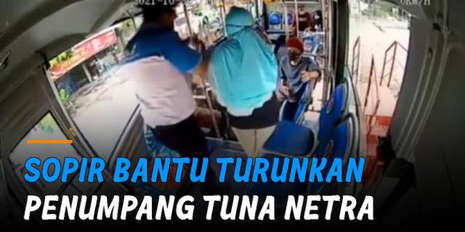 VIDEO: Aksi Mulia Sopir Batik Trans Solo Bantu Turunkan Penumpang Tuna Netra