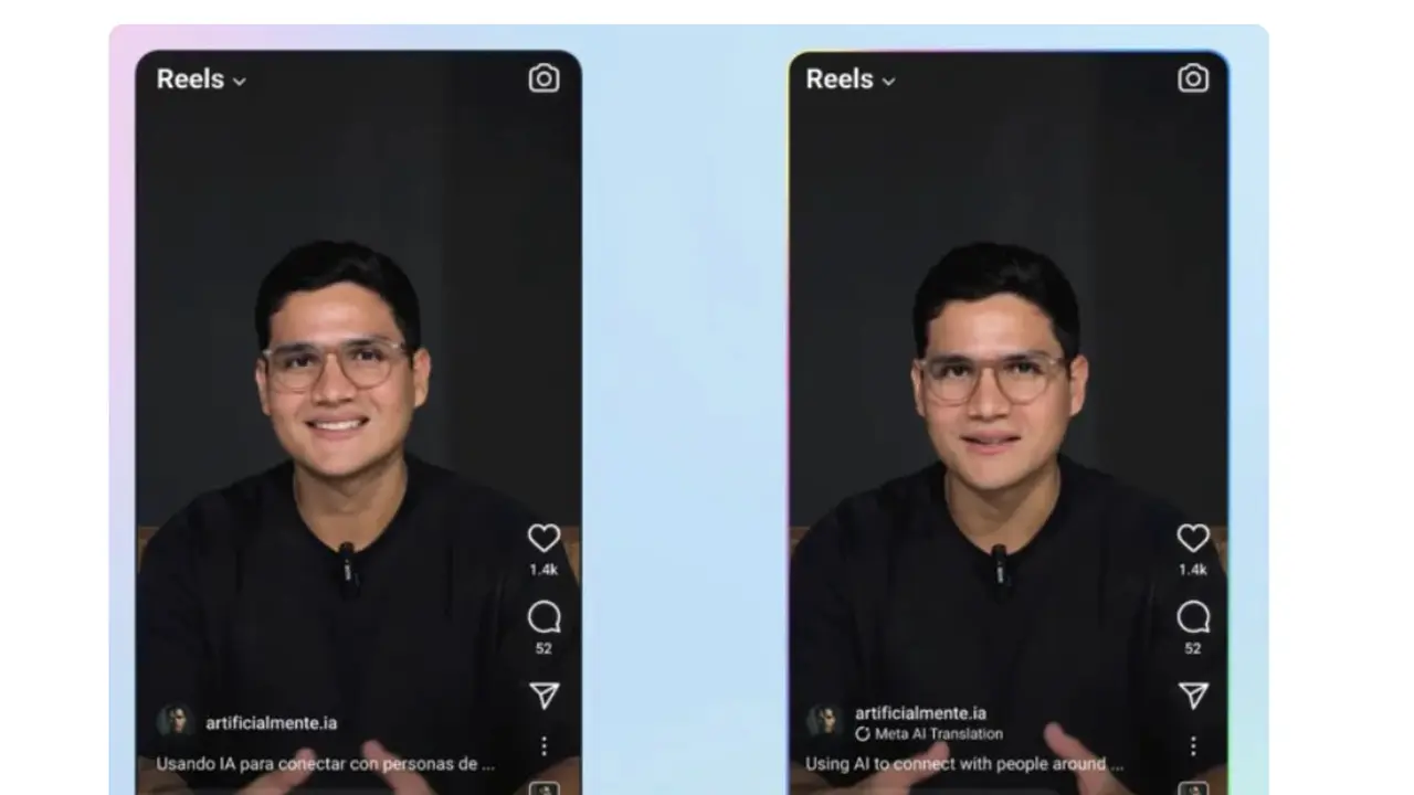 Terjemahan Lip-sync di Instagram Reel. Credit: Meta