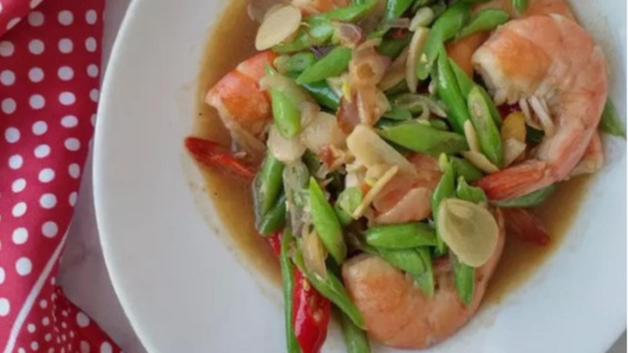 Tumis Buncis Udang Saus Tiram