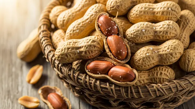 Ilustrasi Kacang Kulit Oven Asin