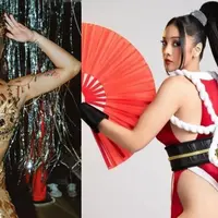 Awkarin dan Anya Geraldine, dua influencer top Tanah Air ikut rayakan Halloween tahun ini. [Instagram.com/narinkovilda, anyageraldine]