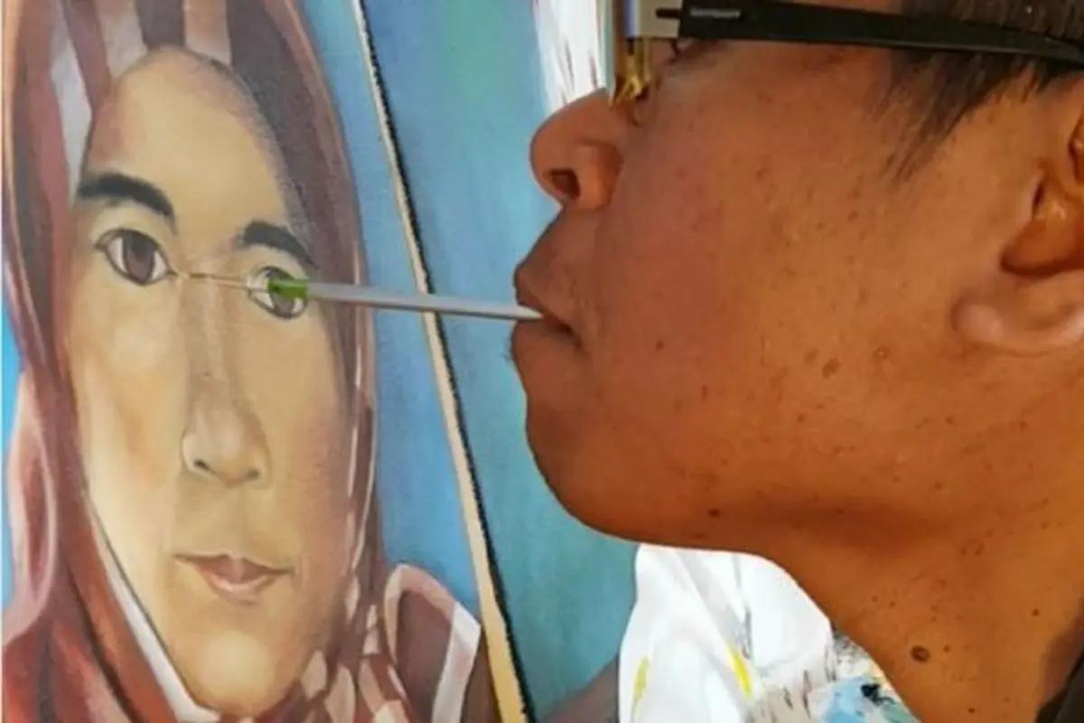 Faisal Rusdi akhirnya mewujudkan cita-citanya untuk melakukan pameran tunggal (Cucu Saidah)