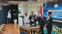 Menteri Koordinator Bidang Infrastruktur dan Pembangunan Kewilayahan (IPK), Agus Harimurti Yudhoyono (AHY), meresmikan Infrastructure Project Facility Office (IPFO) atau Kantor Fasilitasi Proyek Infrastruktur (KPFI) di Kantor Kemenko IPK, Jakarta, Selasa (21/10/2025).